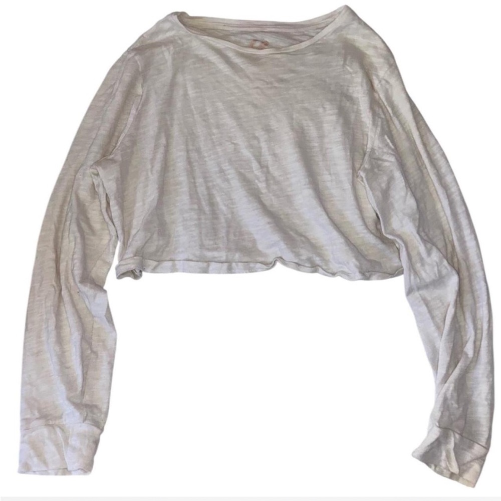 charlotte russe white long sleeve crop top